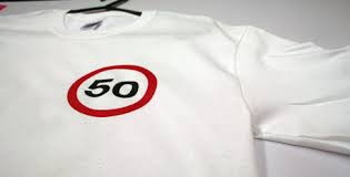 Road sign 50 printed T-shirt